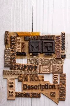 Composition of rubber type blocks Stock Photos