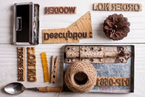 Composition of rubber type blocks Stock Photos