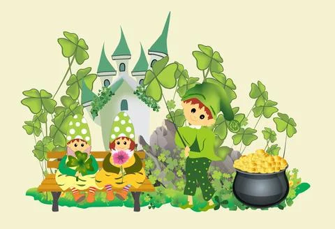 Composition for Saint Patrick's Day Stock Illustration