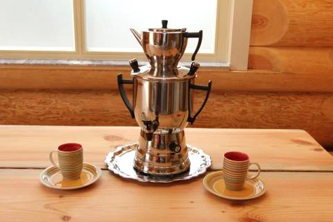 Composition with samovar Stock Photos