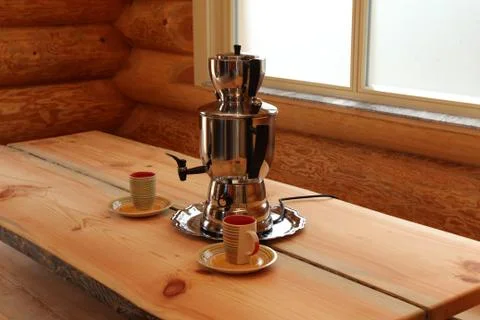 Composition with samovar Foto stock