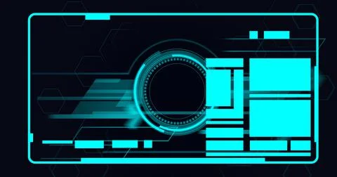 Composition of scope scanning and data processing on screen 스톡 일러스트