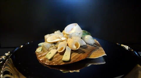 The composition from seashells of ocean and stones Stock Footage 45816093