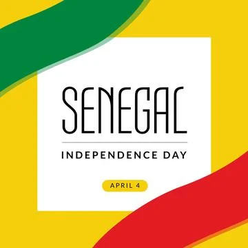 Composition of senegal independence day april 4 text over flag od senegal Ilustração Stock