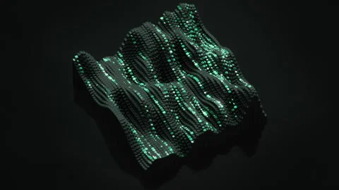 Composition with a sequence of zeros and ones 3D render seamless loop animation Stock Footage 320875362