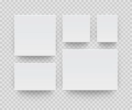 Composition of several different canvas wall displays hanging on the wall Stock Illustration