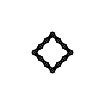 Composition of the Silhouette of the Chain 스톡 일러스트