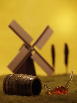 Composition with the small glass mouse. Still life Stock Photos