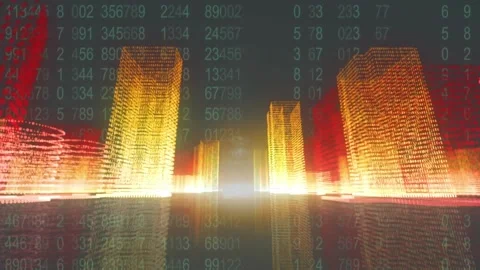 Composition of snowflakes pattern on red background Stock Footage 328974216