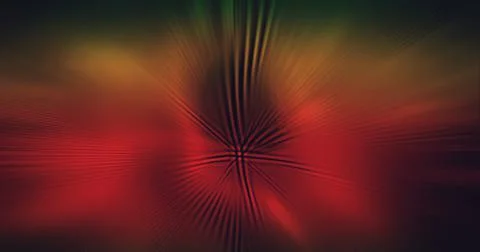 Composition of softly blended pools of green, yellow and red light and lines on Stock Illustration