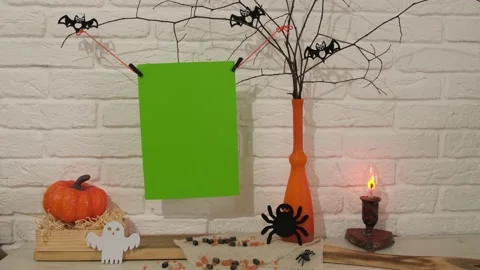 Composition with space for the text to Helloween Stock Footage 219681262