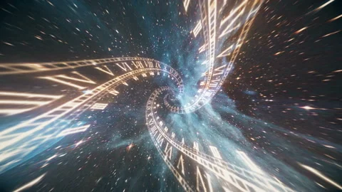 The composition of the space of time, the flight in space in a spiral of Roman Stock Footage 96005591