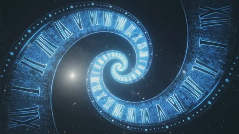 The composition of the space of time, the flight in space in a spiral of Roman Stock Footage 96005796