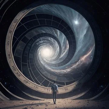 The composition of the space of time Stock Illustration