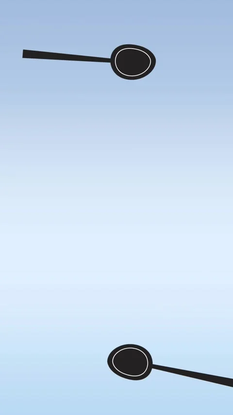 Composition of spoon icons on blue background Stock Footage 344244294