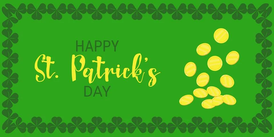 Composition for St. Patricks Day poster template Stock Illustration