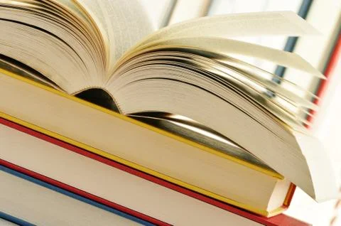 Composition with stack of books Stock Photos
