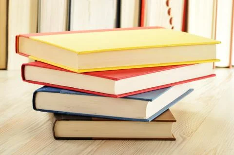 Composition with stack of books Stock Photos