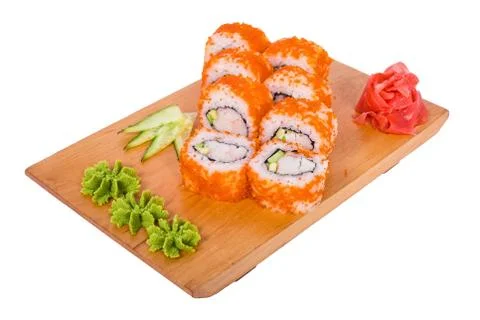 Composition of sushi with cavier Stock Photos