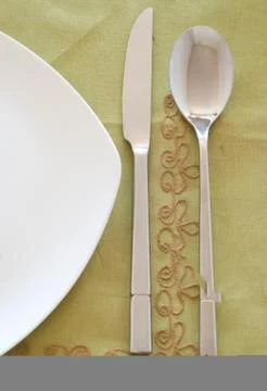 Composition of table settings Stock Photos