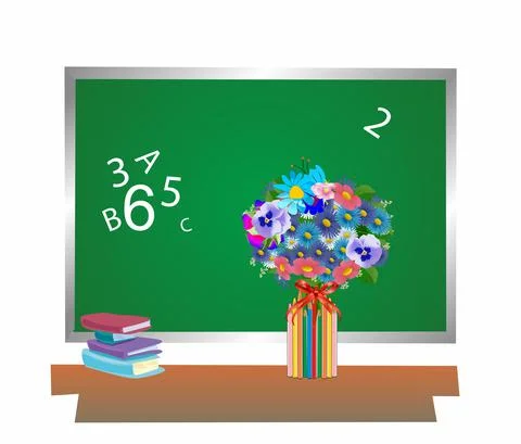 Composition for teachers' day, Stock Illustration