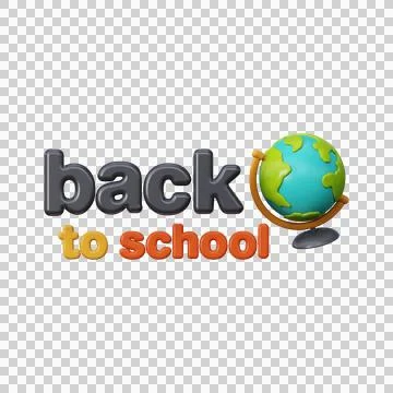 Composition of text back to school and globe. Stock Illustration