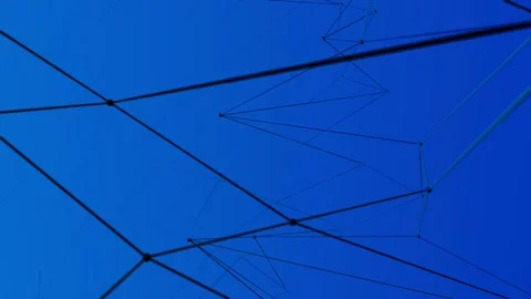 A composition of thin lines interconnected dynamically twitches. Stock Footage 139406078