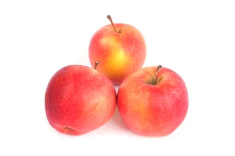 Composition from three ripe apples Stock Photos