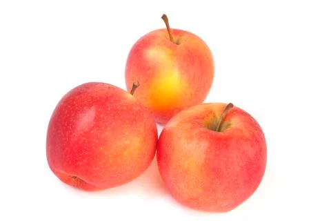 Composition from three ripe apples Stock Photos