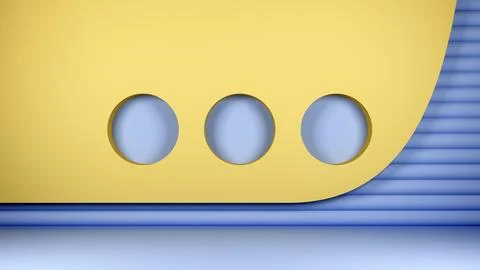 Composition with three round niches in the wall Stock Illustration