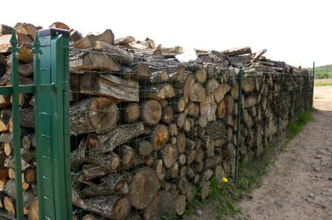 Composition of timber on fuel 스톡 사진