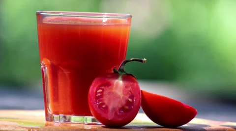 Composition with tomato juice Stock Footage 27724422