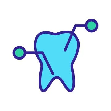 The composition of the tooth icon vector. Isolated contour symbol illustration Ilustración de archivo