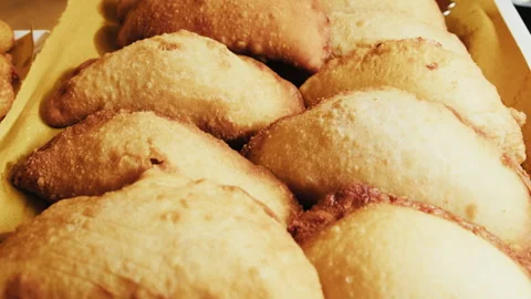 Composition Of Traditional Italian Meal Called Calzone Stock Footage 314858539