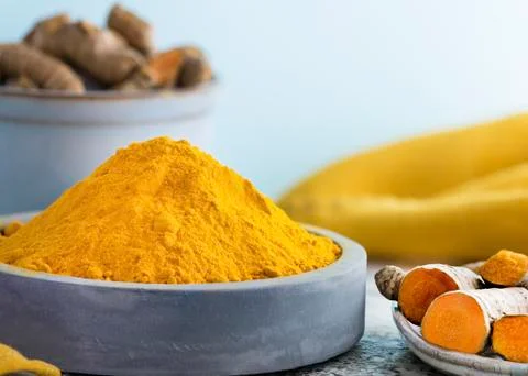 Composition of turmeric Stock Photos