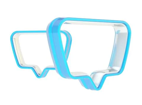 Composition of two text bubbles Stock Illustration