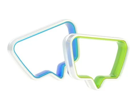 Composition of two text bubbles Illustrazione stock