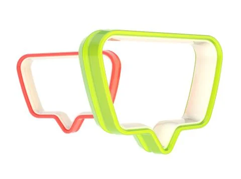 Composition of two text bubbles Illustrazione stock
