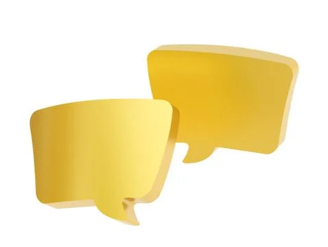 Composition of two text bubbles isolated Stock Illustration