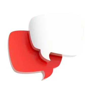 Composition of two text bubbles isolated Illustrazione stock