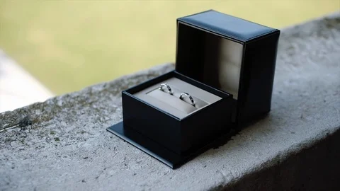 Composition of two wedding rings Stock Footage 104202891