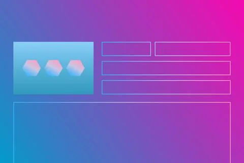 Composition with user interface element. Browser window flat vector illustration Illustrazione stock