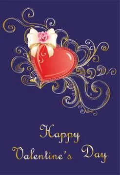 Composition for valentine's day, Stock Illustration