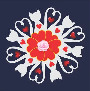 Composition for valentines day Stock Illustration