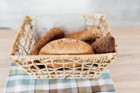 Composition with variety of baking products on table Stock Photos