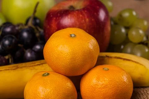 Composition of various fruits Stock Photos