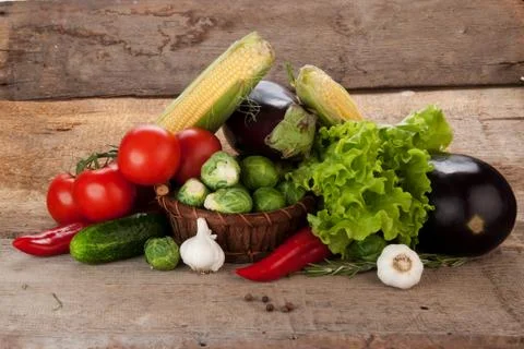 Composition with vegetables Stock Photos