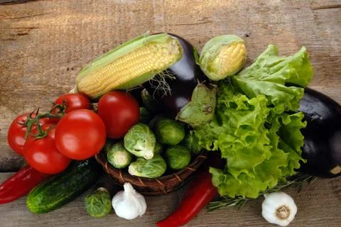 Composition with vegetables Stock Photos