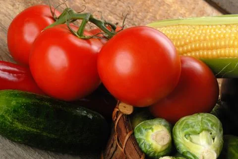 Composition with vegetables Stock Photos