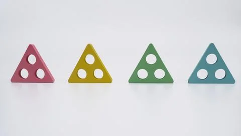 Composition with vibrant triangle shapes symbolizing order and structure. F.. Stock Photos